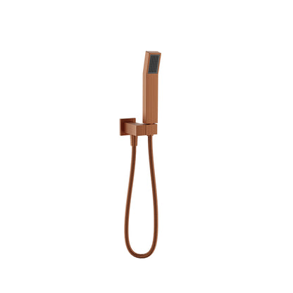 Baril 1-spray anti-limestone hand shower on wall-mounted supply elbow