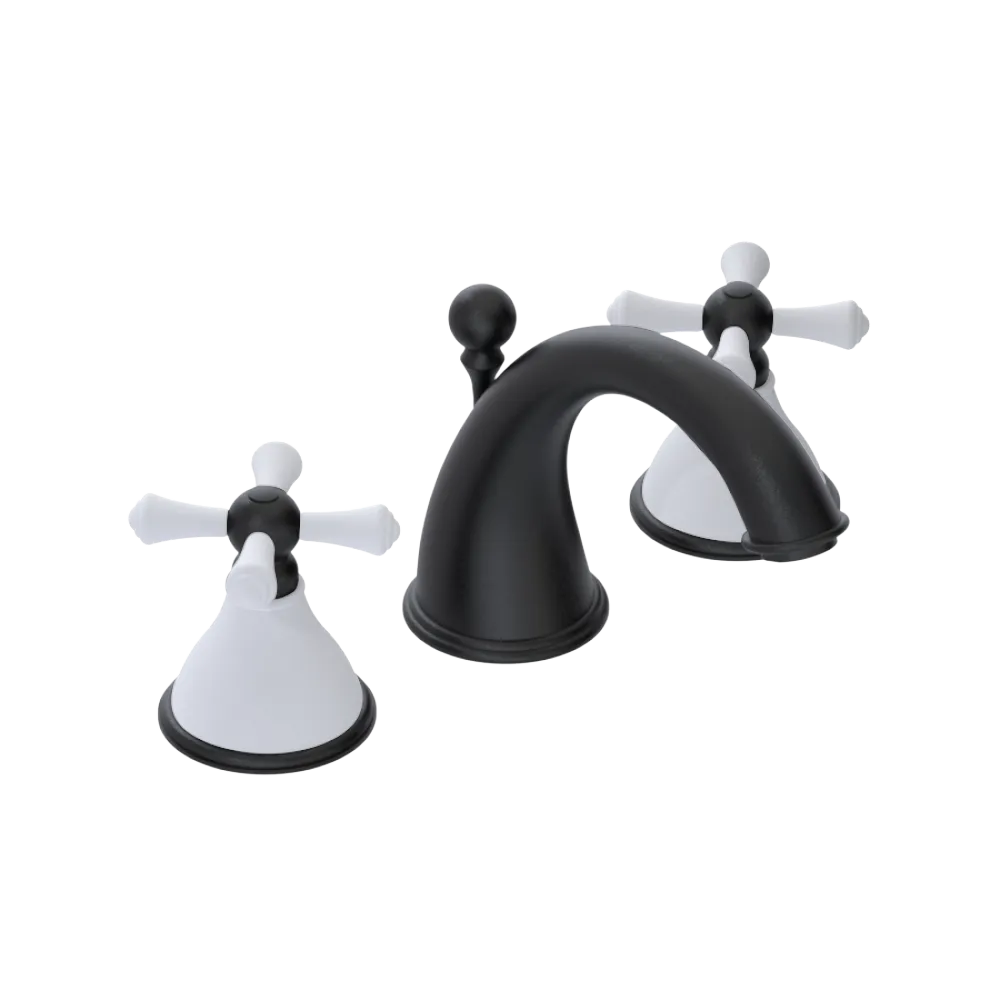 Rubinet Widespread Lav. Set. (less drain) Matt Black