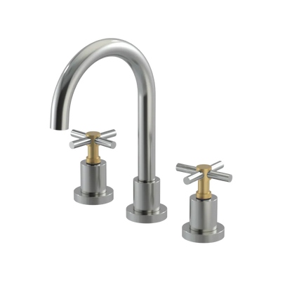 Rubinet Widespread Lav. Set. (less drain) Satin Nickel
