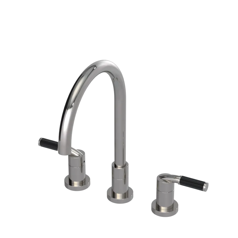 Rubinet Widespread Kitchen Set Polished Nickel