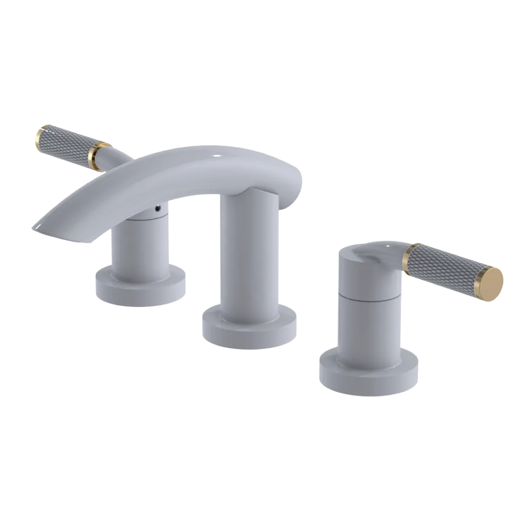 Rubinet Widespread Lav. Set. (less drain) White