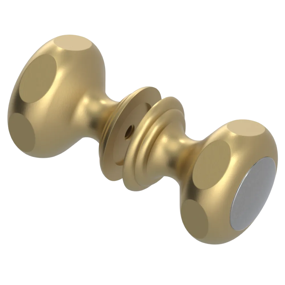 Rubinet Shower Door Knob (set) Satin Brass