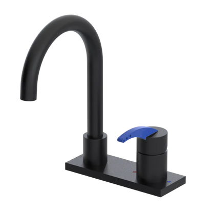 Rubinet 4" Centre Single Control Lav. Set. (less drain) Matt Black