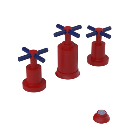 Rubinet Bidet Fitting with Spray, Diverter, and Vacuum Breaker (less drain) Maroon