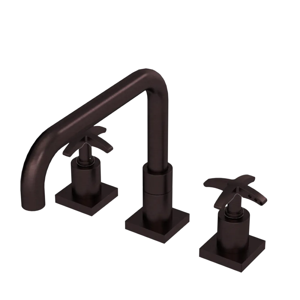 Rubinet Widespread Kitchen Set with Genesis Spout Oil Rubbed Bronze