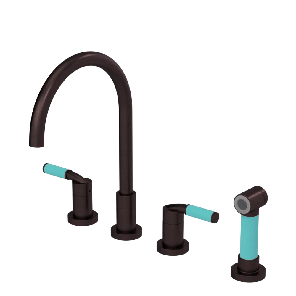 Rubinet Widespread Kitchen Set with Hand Spray Oil Rubbed Bronze