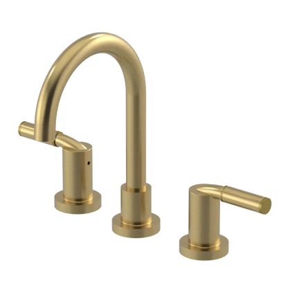 Rubinet Widespread Lav set (less drain) Satin Brass