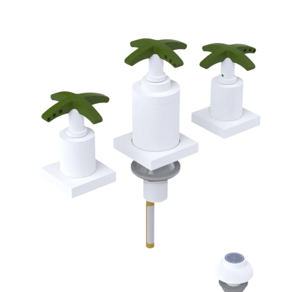 Rubinet Bidet Fitting with Spray, Diverter, and Vacuum Breaker (less drain) Matt White