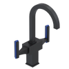 Rubinet Single Hole Dual Handle Lav. Set. (less drain) Matt Black