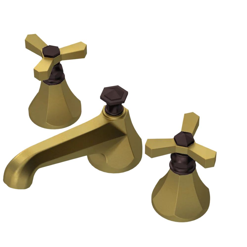 Rubinet Widespread Lav. Set. (less drain) Antique Brass Matt