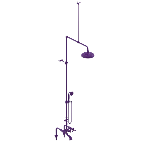 Rubinet Deck Mount Tub & Shower with Hand Held Shower Purple Haze