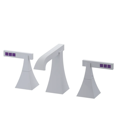 Rubinet Widespread Lav. Set. (less drain) Matt White