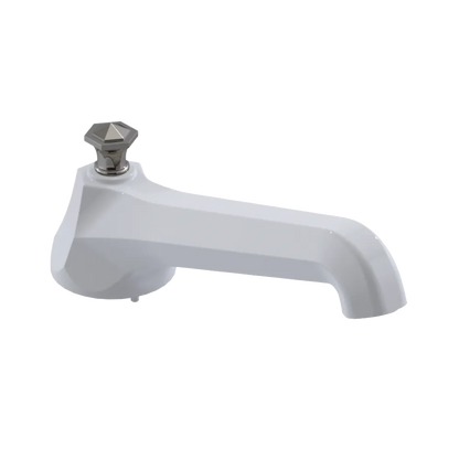 Rubinet Tub Filler Spout Deck Mount White