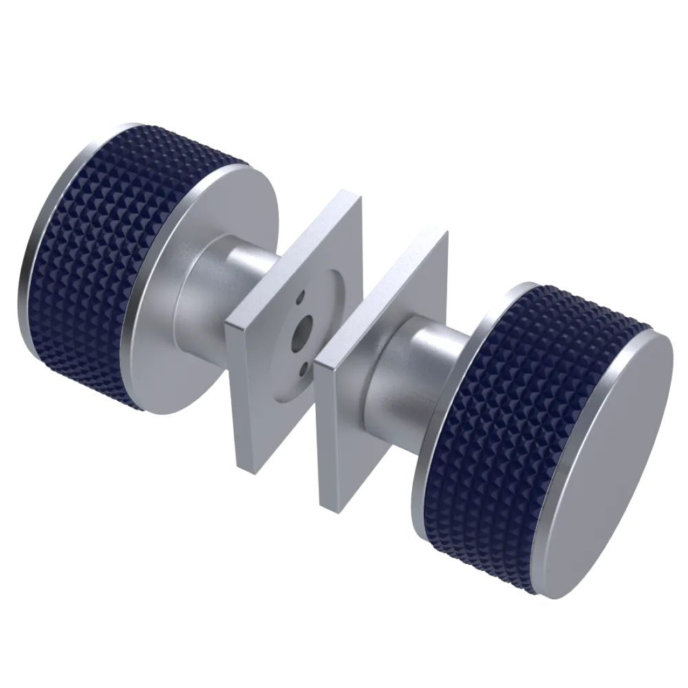 Rubinet Shower Door Knob (set) Satin Chrome