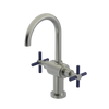 Rubinet Single Hole Dual Handle Lav. Set with LaSalle Spout (less drain) Satin Nickel
