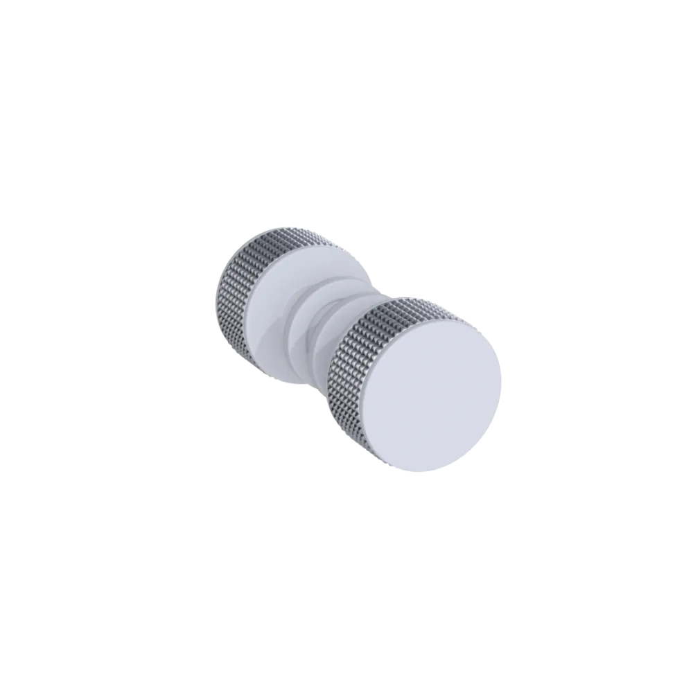 Rubinet Shower Door Knob (set) Matt White
