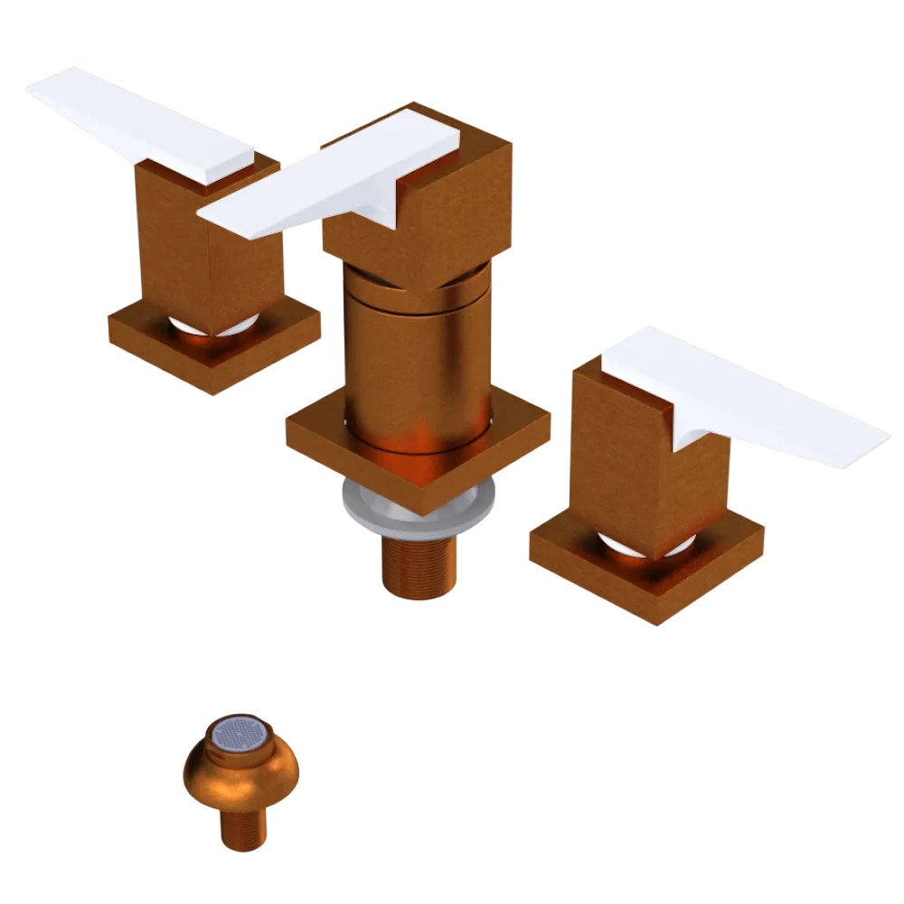 Rubinet Bidet Fitting with Spray, Diverter, and Vacuum Breaker (less drain) Antique Copper Matt