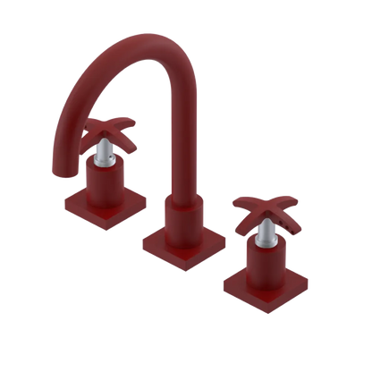 Rubinet Widespread Lav. Set. (less drain) Maroon