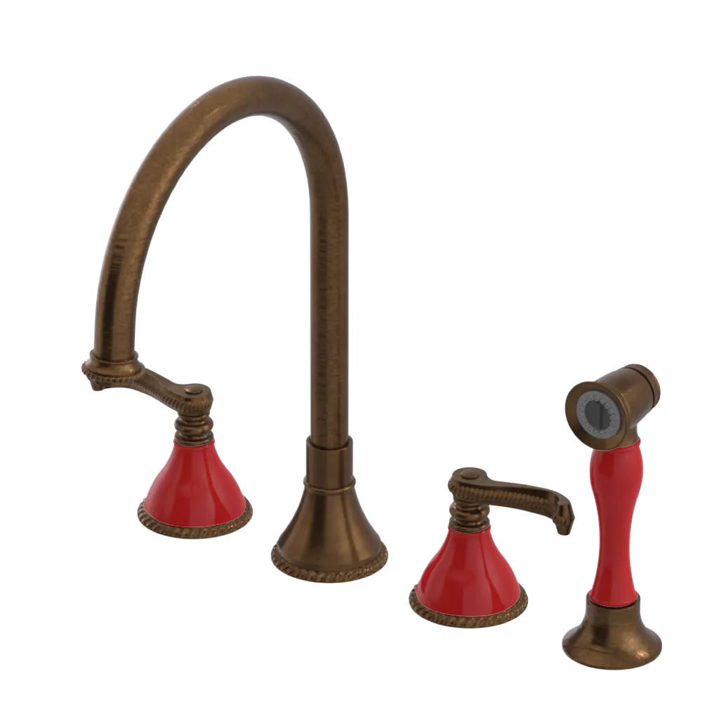 Rubinet Widespread Kitchen Set with Hand Spray Oil Rubbed Bronze