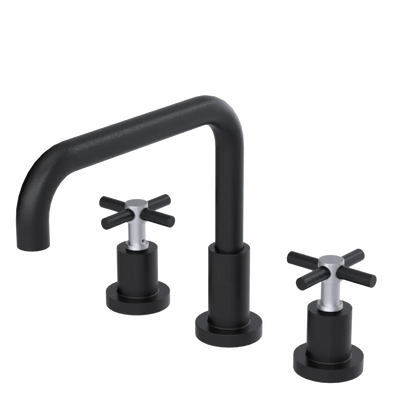 Rubinet Widespread Kitchen Set Matt Black