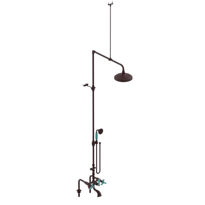 Rubinet Deck Mount Tub & Shower with Hand Held Shower Bordeaux