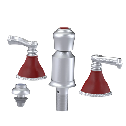 Rubinet Bidet Fitting with Spray, Diverter, and Vacum Breaker (Less Drain) Satin Chrome