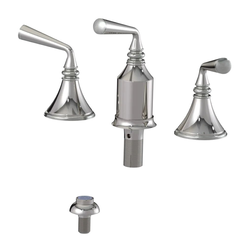 Rubinet Bidet Fitting with Spray, Diverter, and Vacum Breaker (Less Drain) Polished Nickel