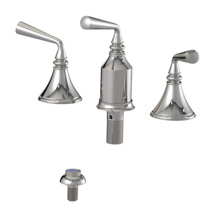 Rubinet Bidet Fitting with Spray, Diverter, and Vacum Breaker (Less Drain) Polished Nickel