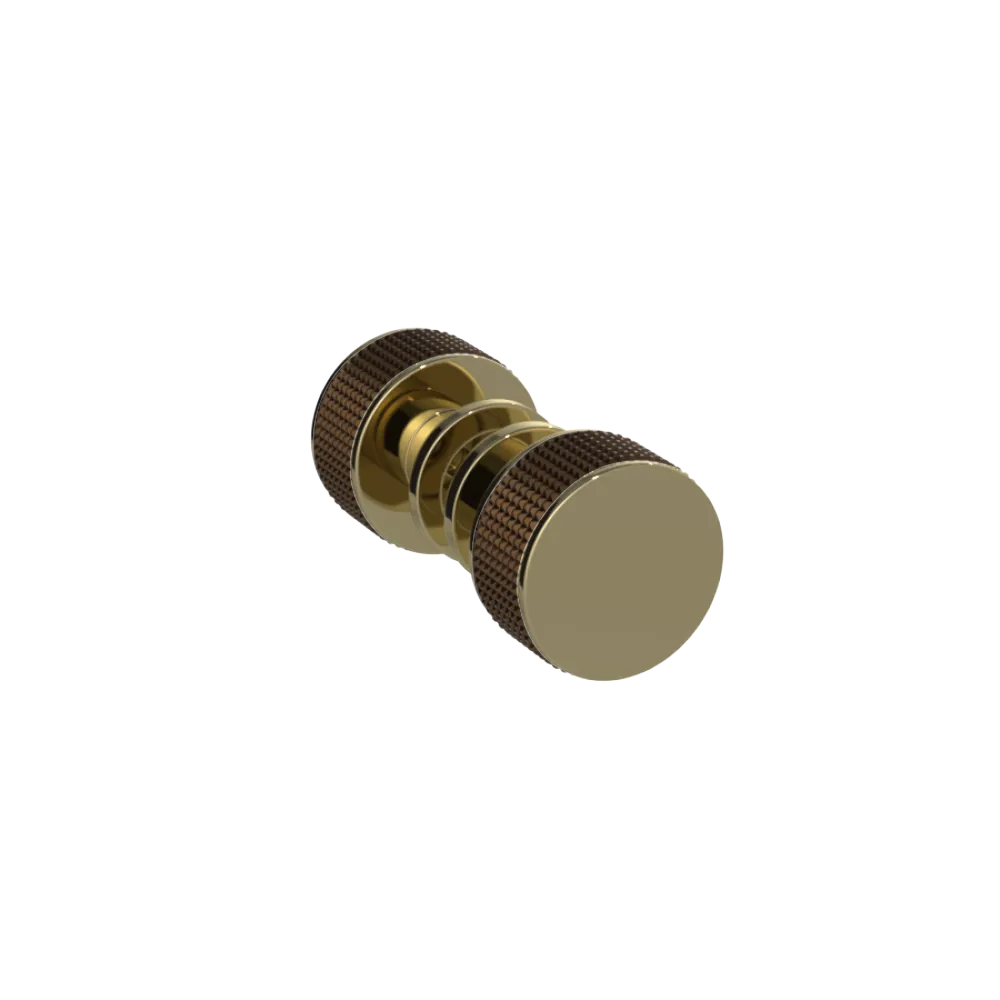 Rubinet Shower Door Knob (set) Natural Brass