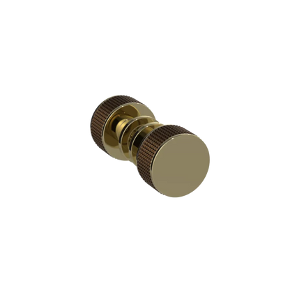 Rubinet Shower Door Knob (set) Natural Brass