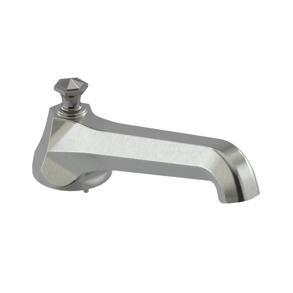 Rubinet Tub Filler Spout Deck Mount Satin Nickel