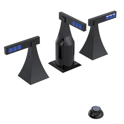 Rubinet Bidet Fitting with Spray, Diverter, and Vacum Breaker (Less Drain) Black