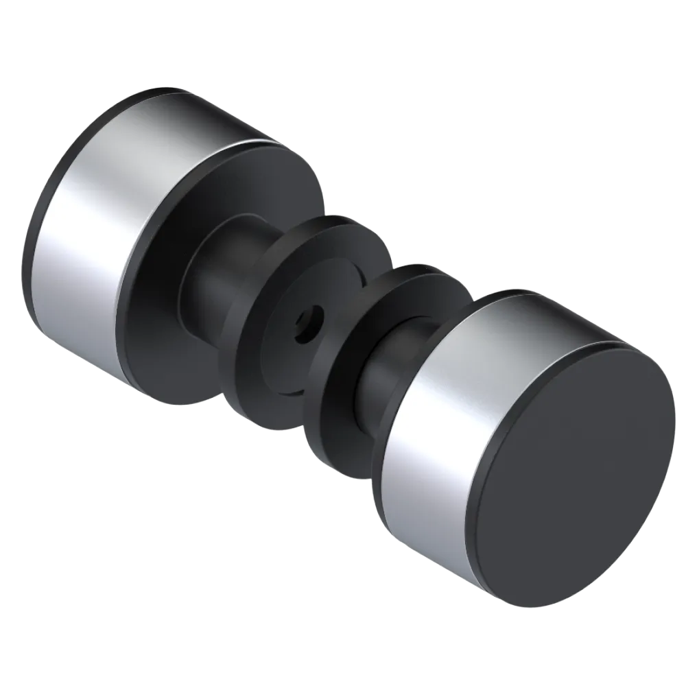Rubinet Shower Door Knob (set) Matt Black