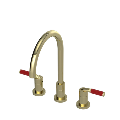 Rubinet Widespread Kitchen Set Gold