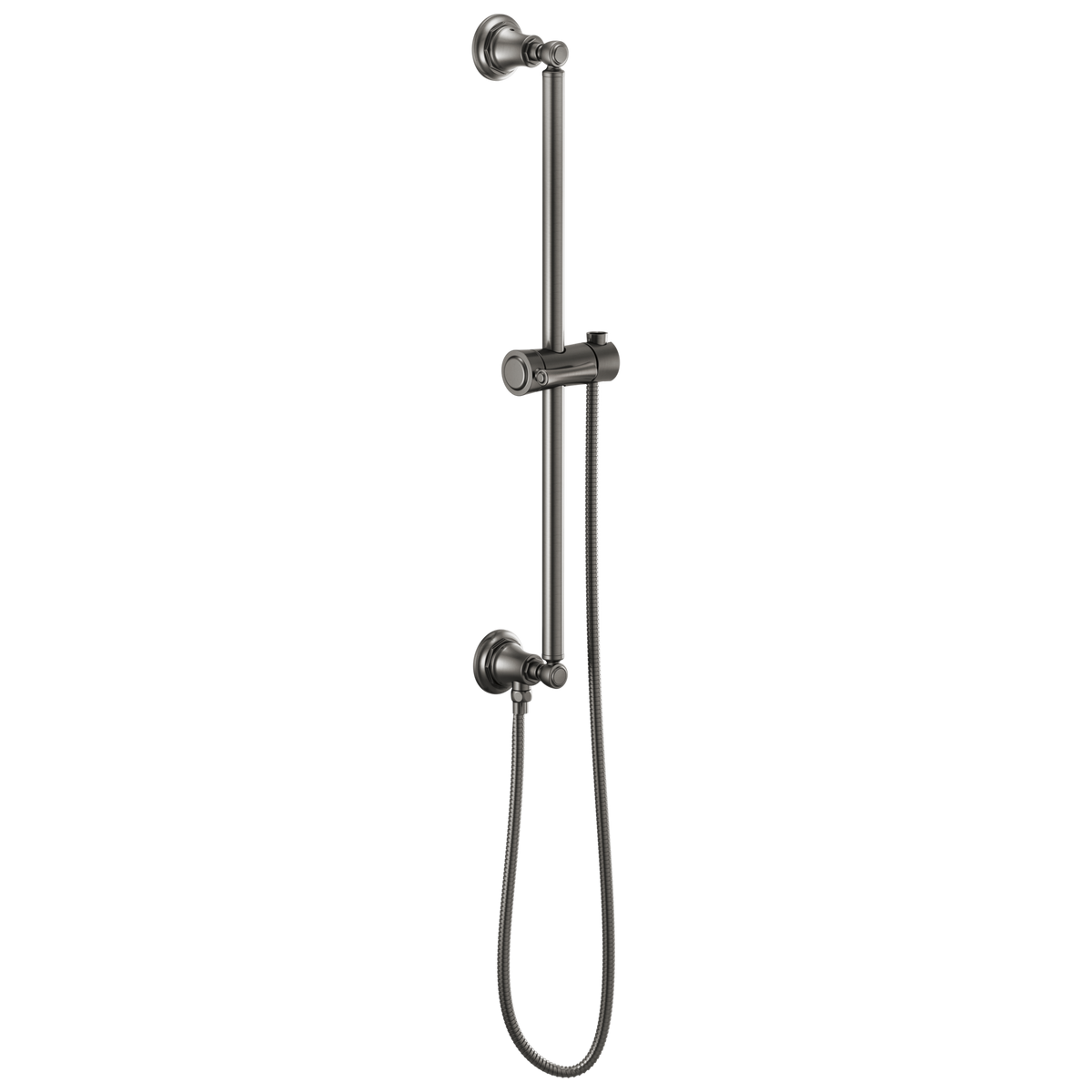 Essential Shower Series Classic Round Slide Bar With Hose - Brilliance® Luxe Steel®