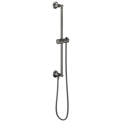 Essential Shower Series Classic Round Slide Bar With Hose - Brilliance® Luxe Steel®