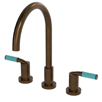 Rubinet Widespread Kitchen Set Tuscan Brass