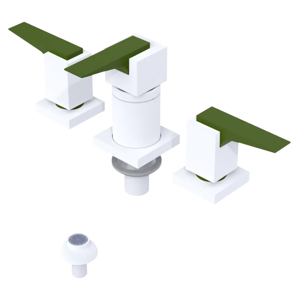 Rubinet Bidet Fitting with Spray, Diverter, and Vacuum Breaker (less drain) Matt White