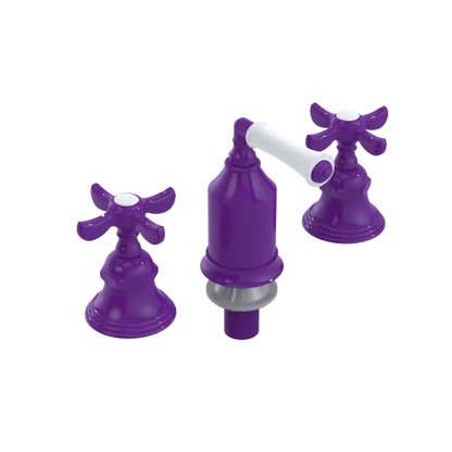 Rubinet Bidet Fitting with Spray, Diverter, and Vacum Breaker (Less Drain) Purple Haze