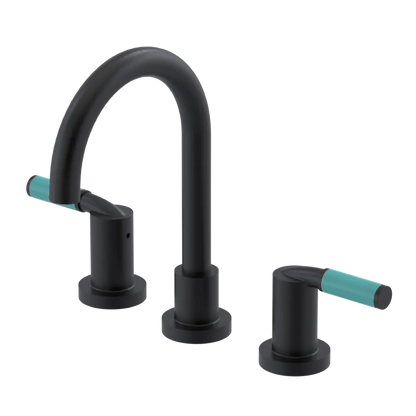Rubinet Widespread Lav set (less drain) Matt Black