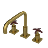 Rubinet Widespread Kitchen Set with Genesis Spout Antique Brass Matt