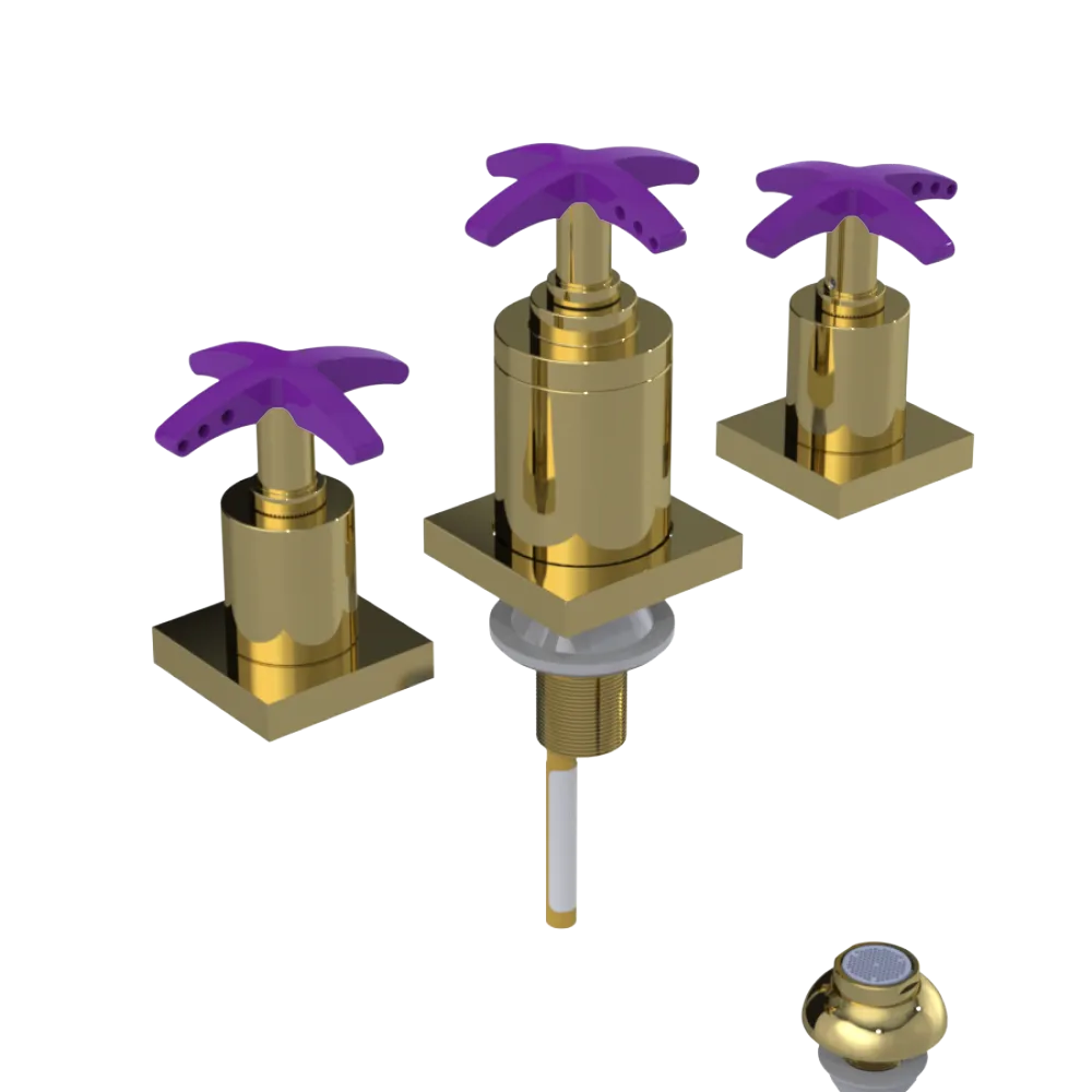 Rubinet Bidet Fitting with Spray, Diverter, and Vacuum Breaker (less drain) Natural Brass