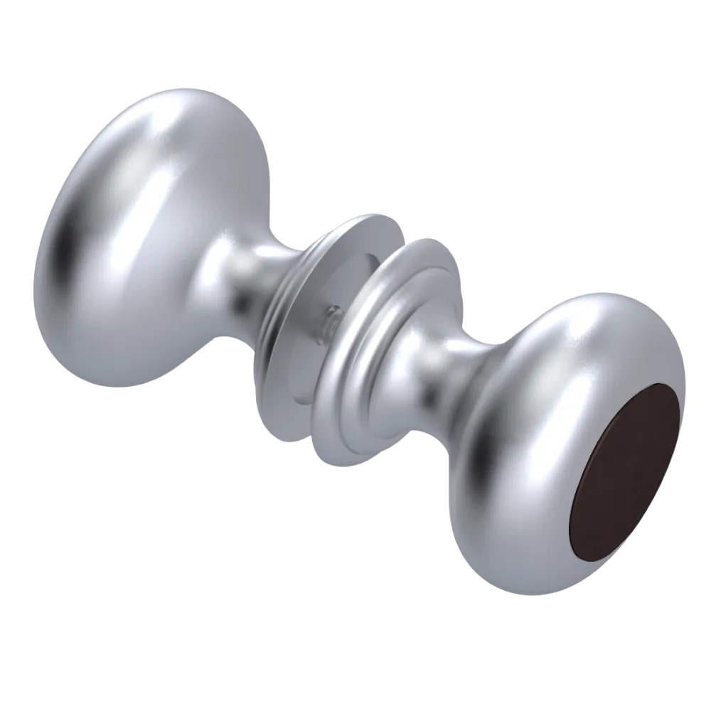 Rubinet Shower Door Knob (set) Satin Chrome