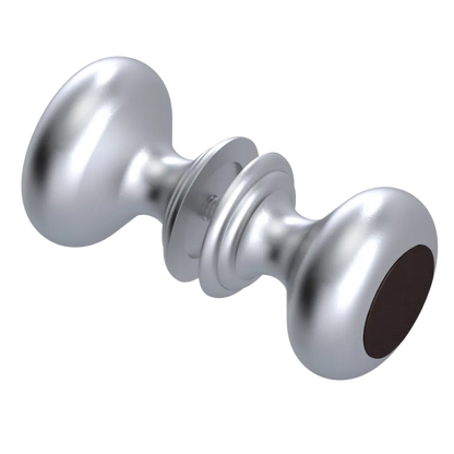 Rubinet Shower Door Knob (set) Satin Chrome