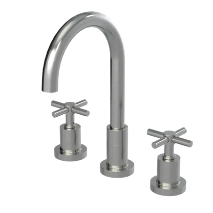 Rubinet Widespread Kitchen Set with LaSalle Spout Satin Nickel