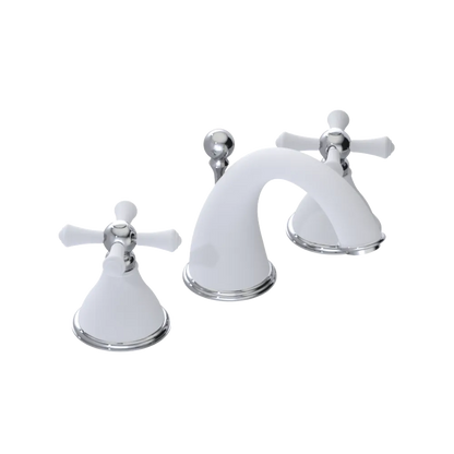 Rubinet Widespread Lav. Set. (less drain) Matt White