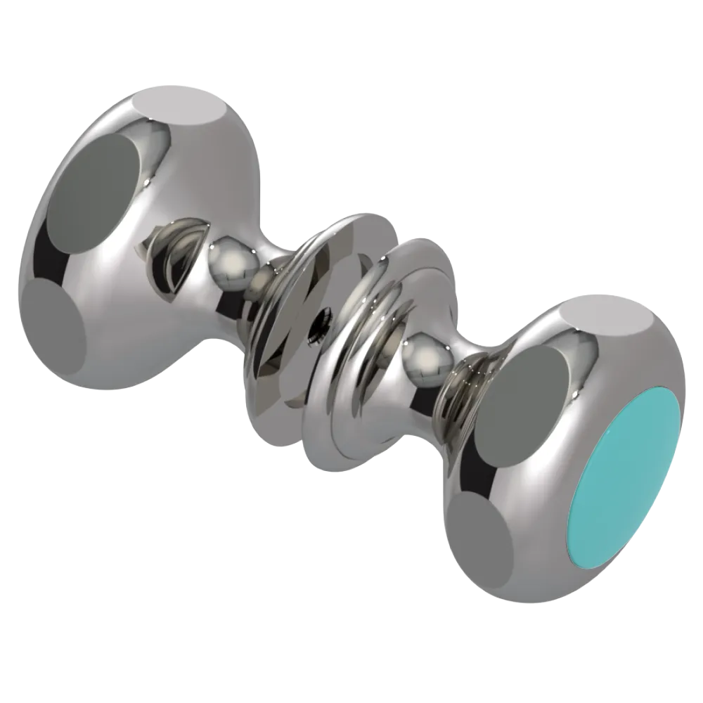 Rubinet Shower Door Knob (set) Polished Nickel