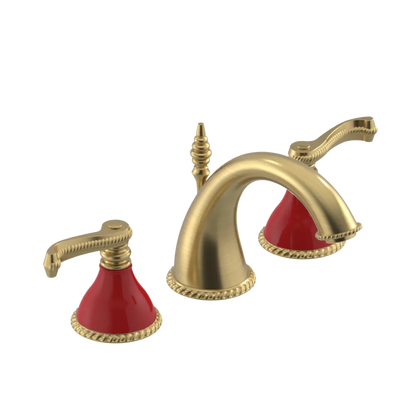 Rubinet Widespread Lav. Set. (less drain) Satin Brass
