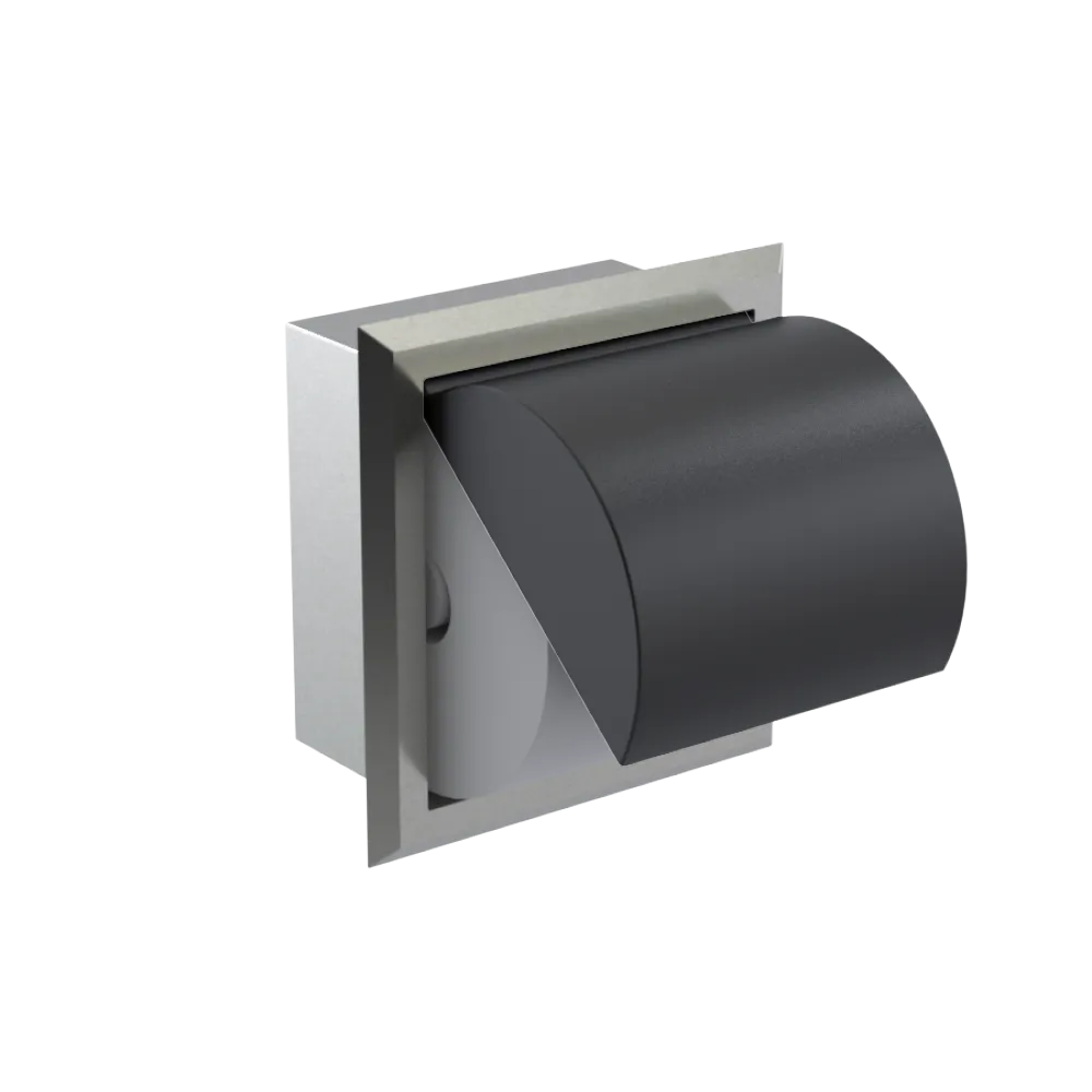 Rubinet RECESSED TOILET PAPER HOLDER Satin Nickel