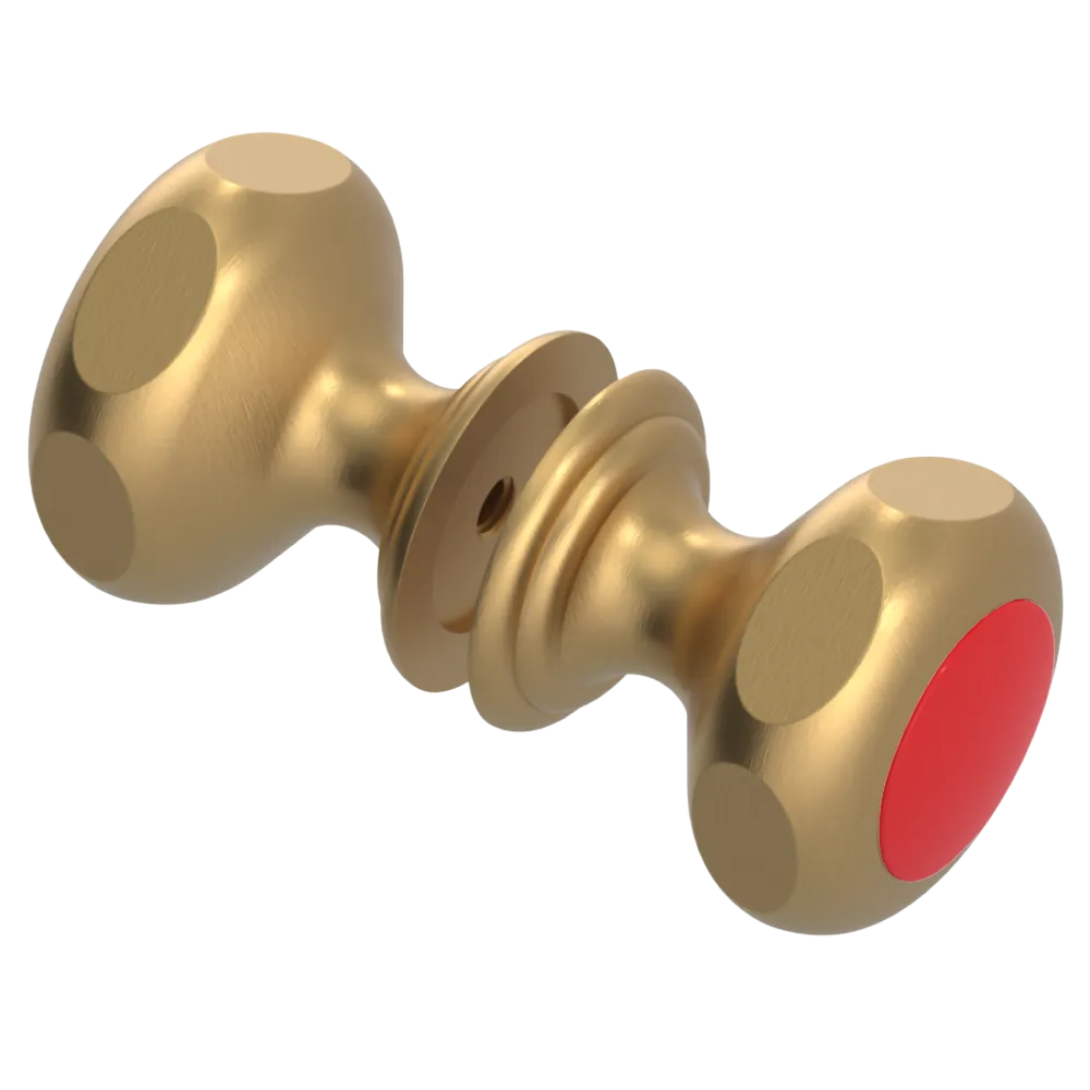 Rubinet Shower Door Knob (set) Satin Gold